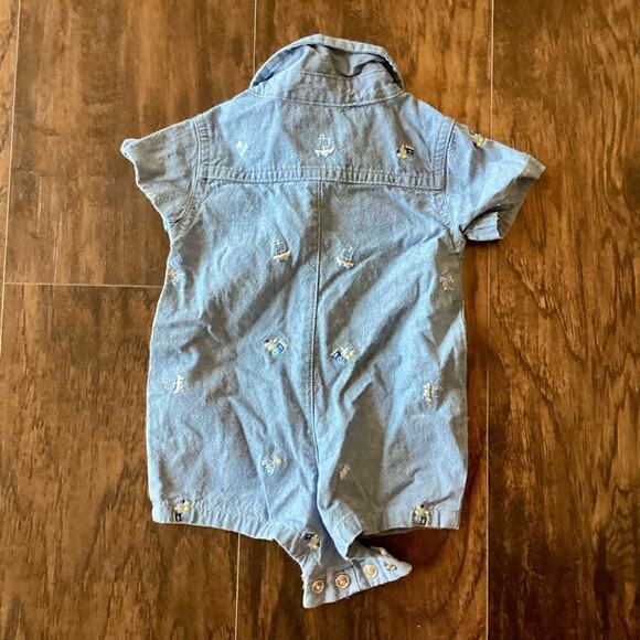 Train Embroidery Cotton One Piece - Picture 5 of 6